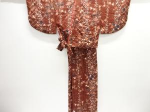 桧垣に桜模様二部式小紋着物